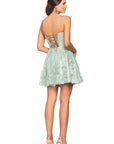 "Gloria" Short Glitter Party Tieback Dress