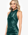 "Shanice" Short Satin Halter Dress