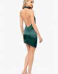 "Shanice" Short Satin Halter Dress