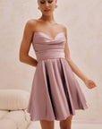 "Teddi" Strapless Rouched Party Dress