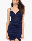 "Alyssa" Short Slim Mesh Corset Dress