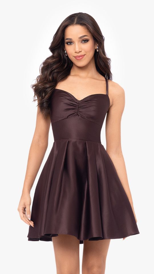 "Minna" Short Lamour Satin Dress