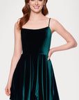 Blondie Nites "Jaycee" Velvet Tieback Sleeveless Short Dress