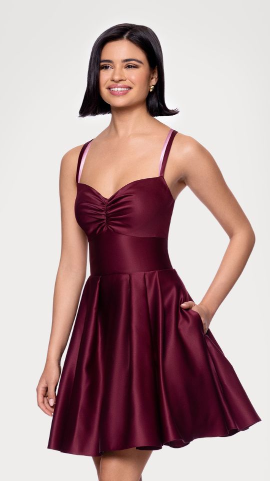 "Minna" Short Lamour Satin Dress