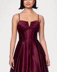 "Alexa" Short A-Line Satin Party Dress
