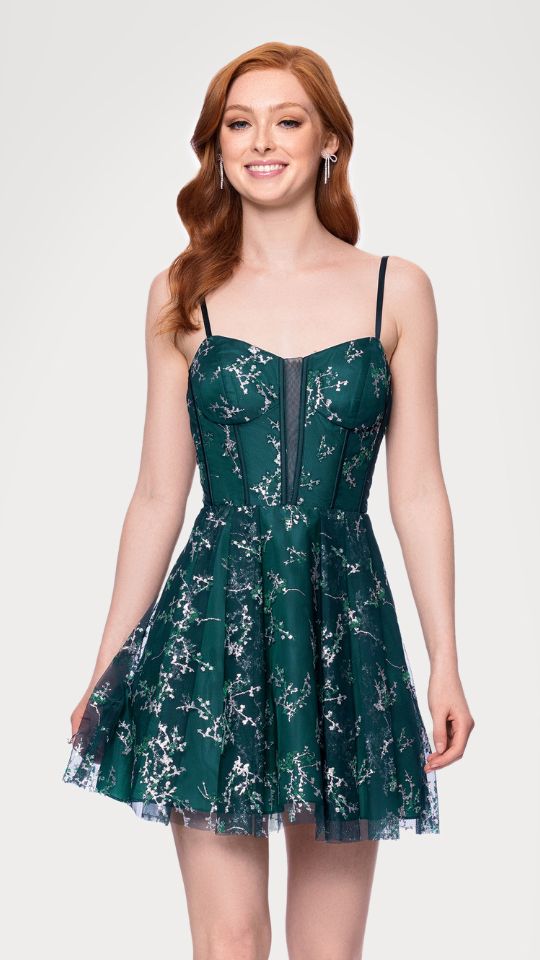 "Charlie" Short Glitter Caviar Dress