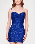 "Frankie" Sequin Sweetheart Bodycon Short Dress
