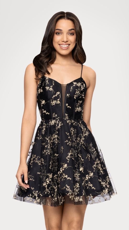 "Charlie" Short Glitter Caviar Dress