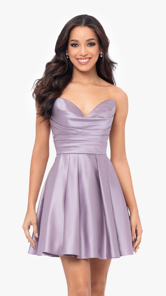 "Teddi" Strapless Rouched Party Dress