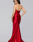 "Amber" Satin Strapless Trumpet Dress
