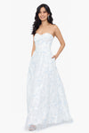 "Abigail" Long Corset Glitter Ball Gown