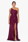 "Sandy" Long Sequin One Shoulder Dress