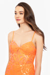 "Kassie" Long Iridescent Sequin Corset Dress