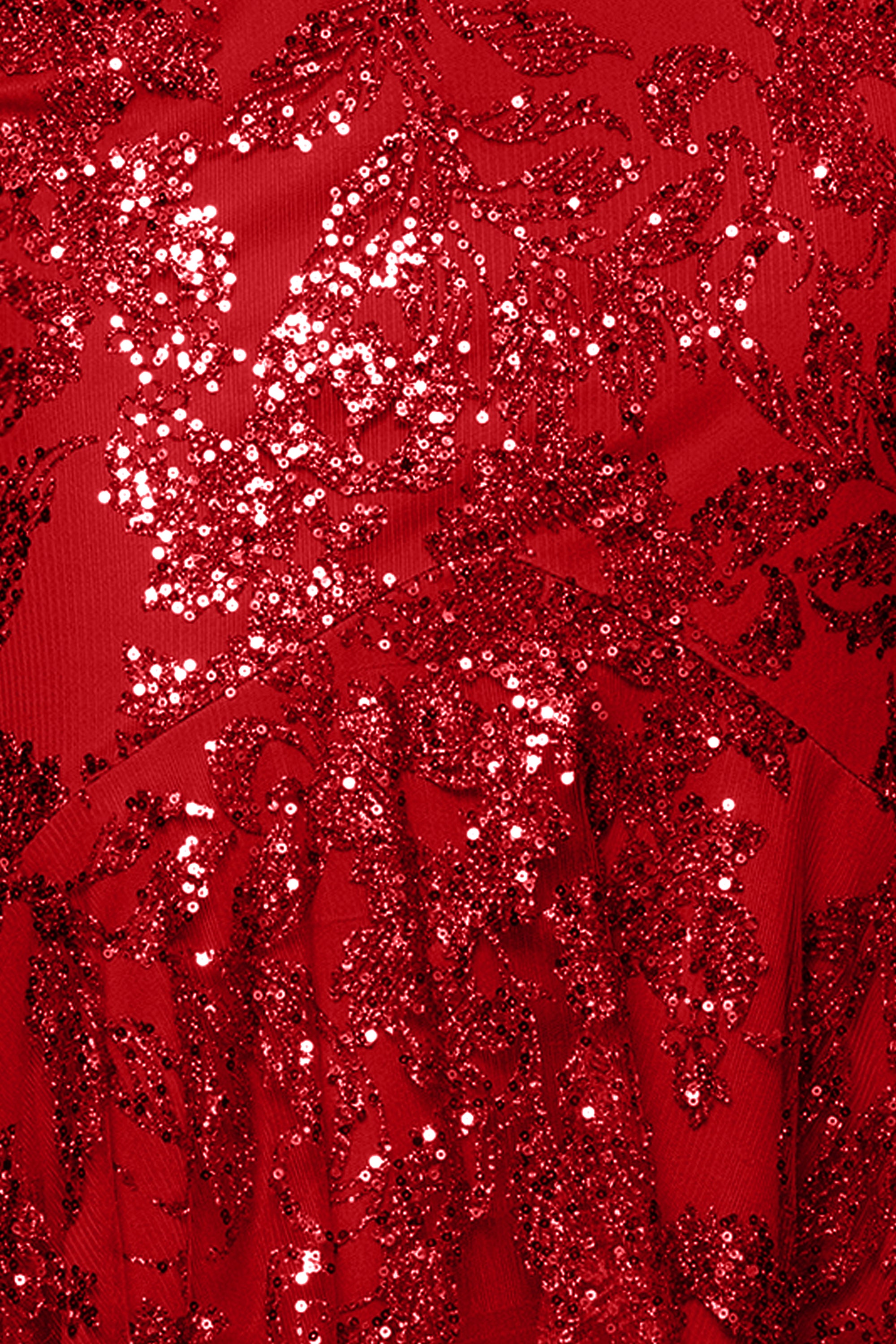 "Tammi" Long Sequin Mesh Mermaid Lace-Up Dress