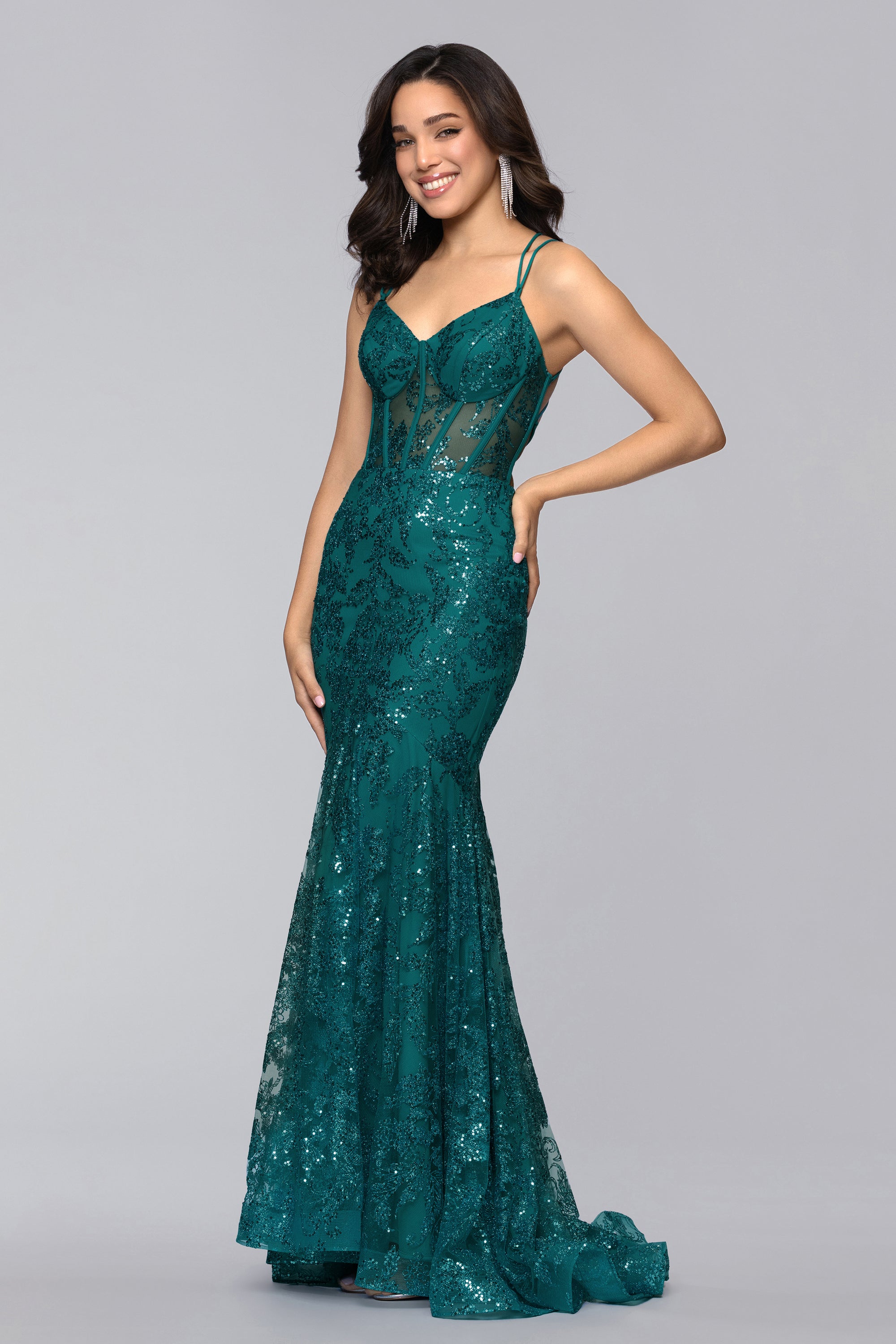 serena sequin mesh mermaid dress Serena Sequin Mesh Mermaid Dress