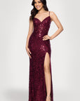 "Kelsey" Long Lace Boning Bodice Dress