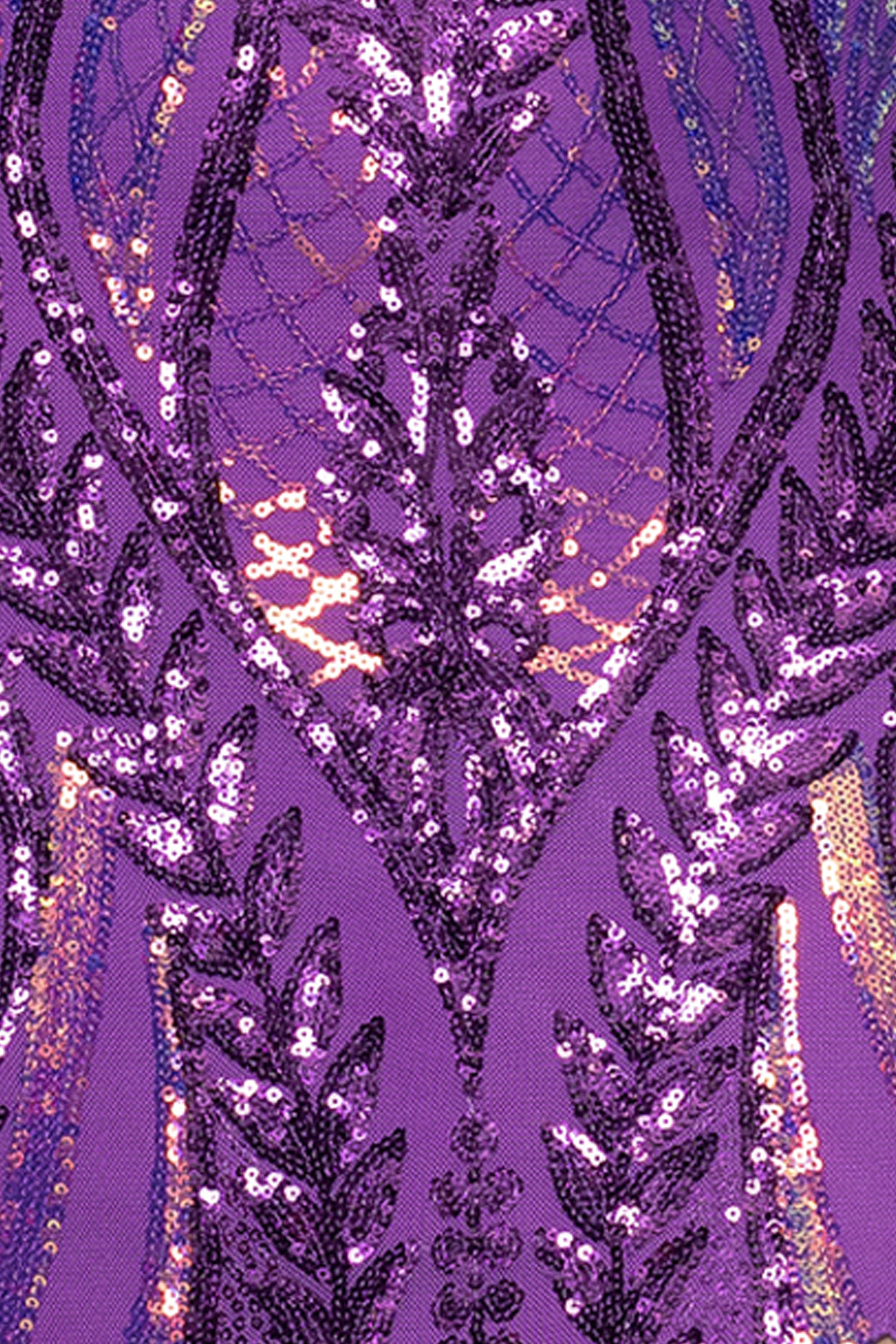 "Terri" Long Placement Sequin One Shoulder Dress