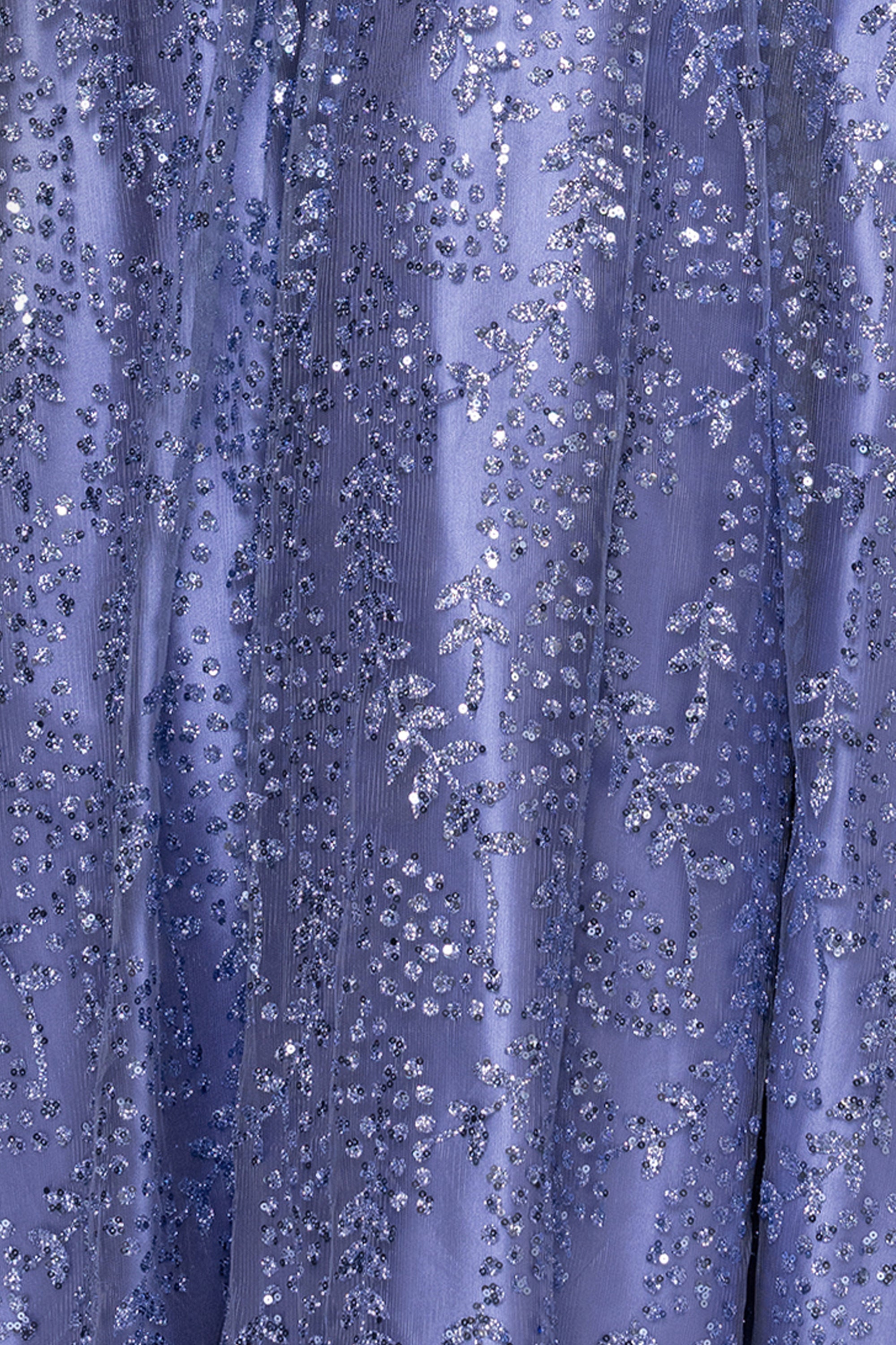 "Megan" Glitter Floor Length Drape Neck Floor Length Dress