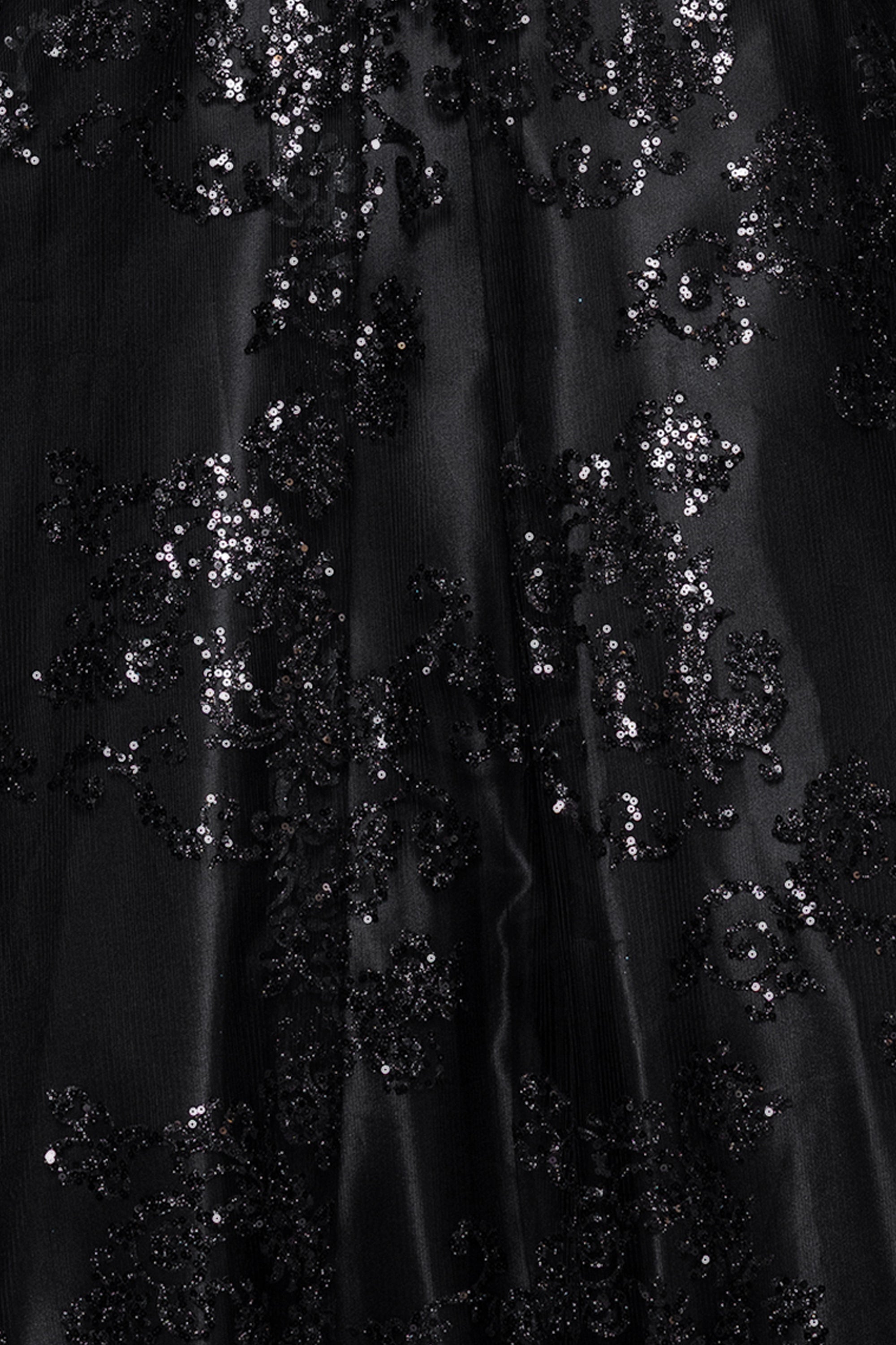 "Tori" Strapless Glitter Mesh Corset Gown