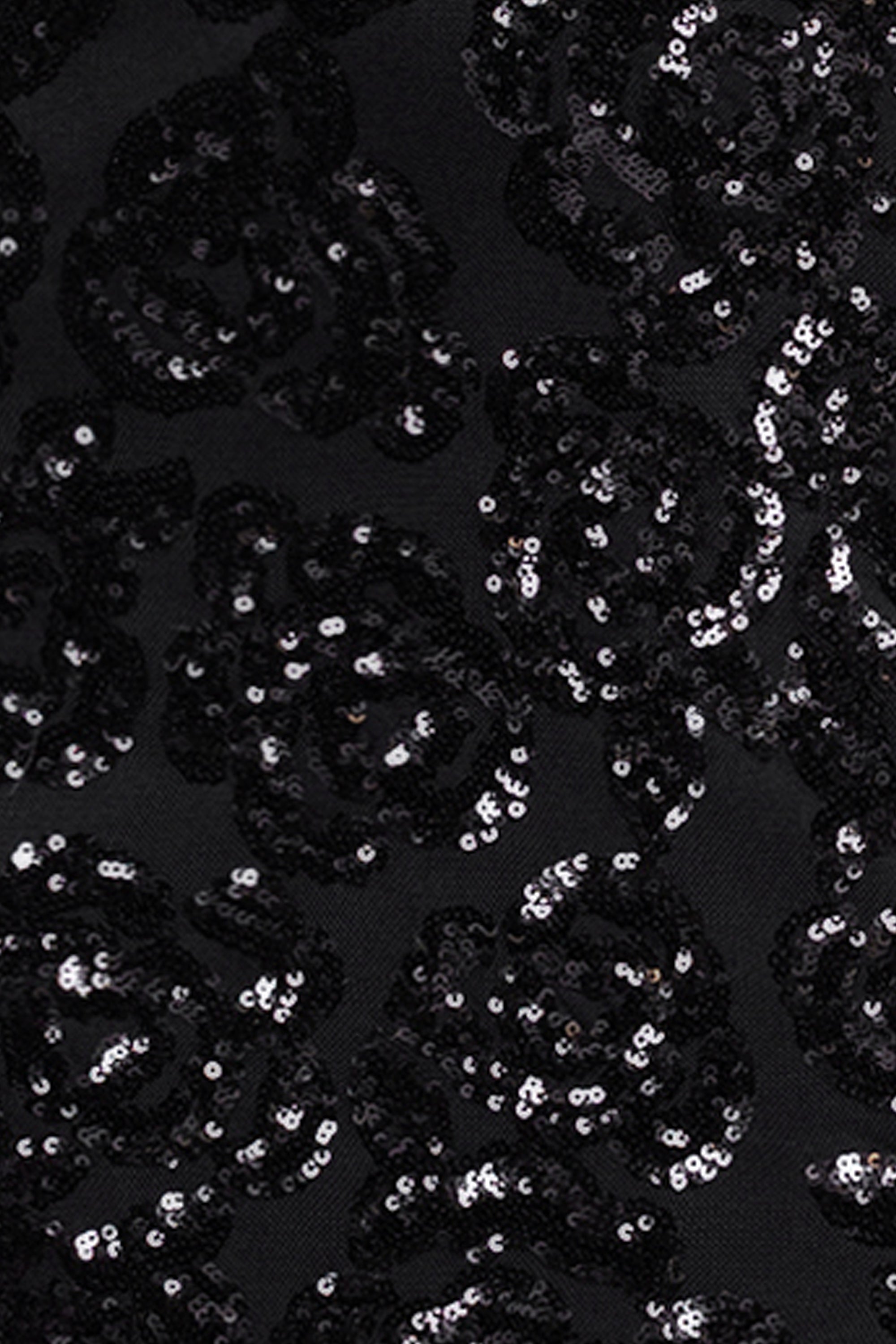 "Bianca" Sequin V-Neck Floor Length Dress