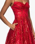 Blondie Nites "Stella" Glitter Pinch Tie Back Ballgown