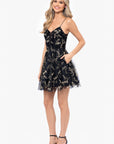 "Charlie" Short Glitter Caviar Dress