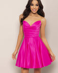 "Teddi" Strapless Rouched Party Dress