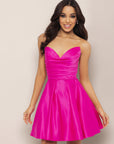 "Teddi" Strapless Rouched Party Dress