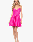 "Teddi" Strapless Rouched Party Dress