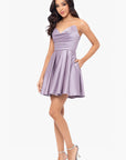 "Teddi" Strapless Rouched Party Dress