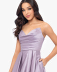 "Teddi" Strapless Rouched Party Dress