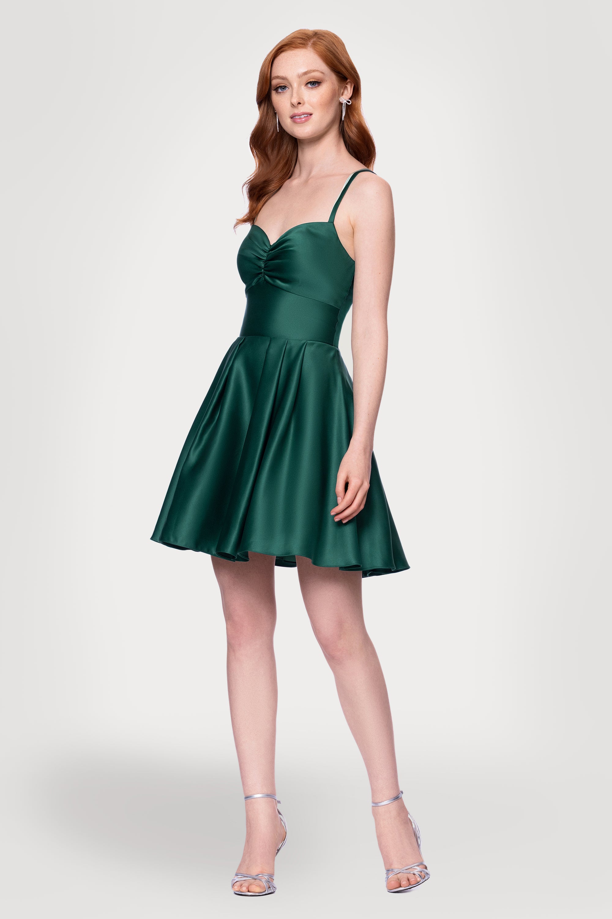 Minna Short Lamour Satin Dress Hunter / 1 Minna Short Lamour Satin Dress Hunter / 1