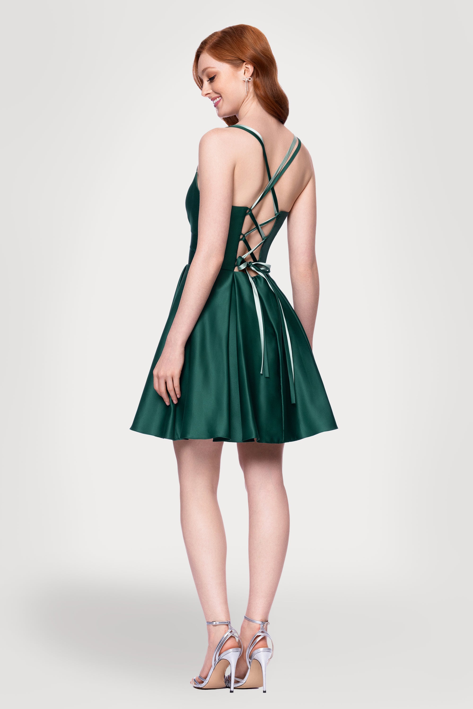 Minna Short Lamour Satin Dress Hunter / 1 Minna Short Lamour Satin Dress Hunter / 1