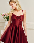 "Minna" Short Lamour Satin Dress