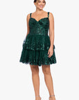 Plus "Alexandra" Short Mesh Illusion Party Dress