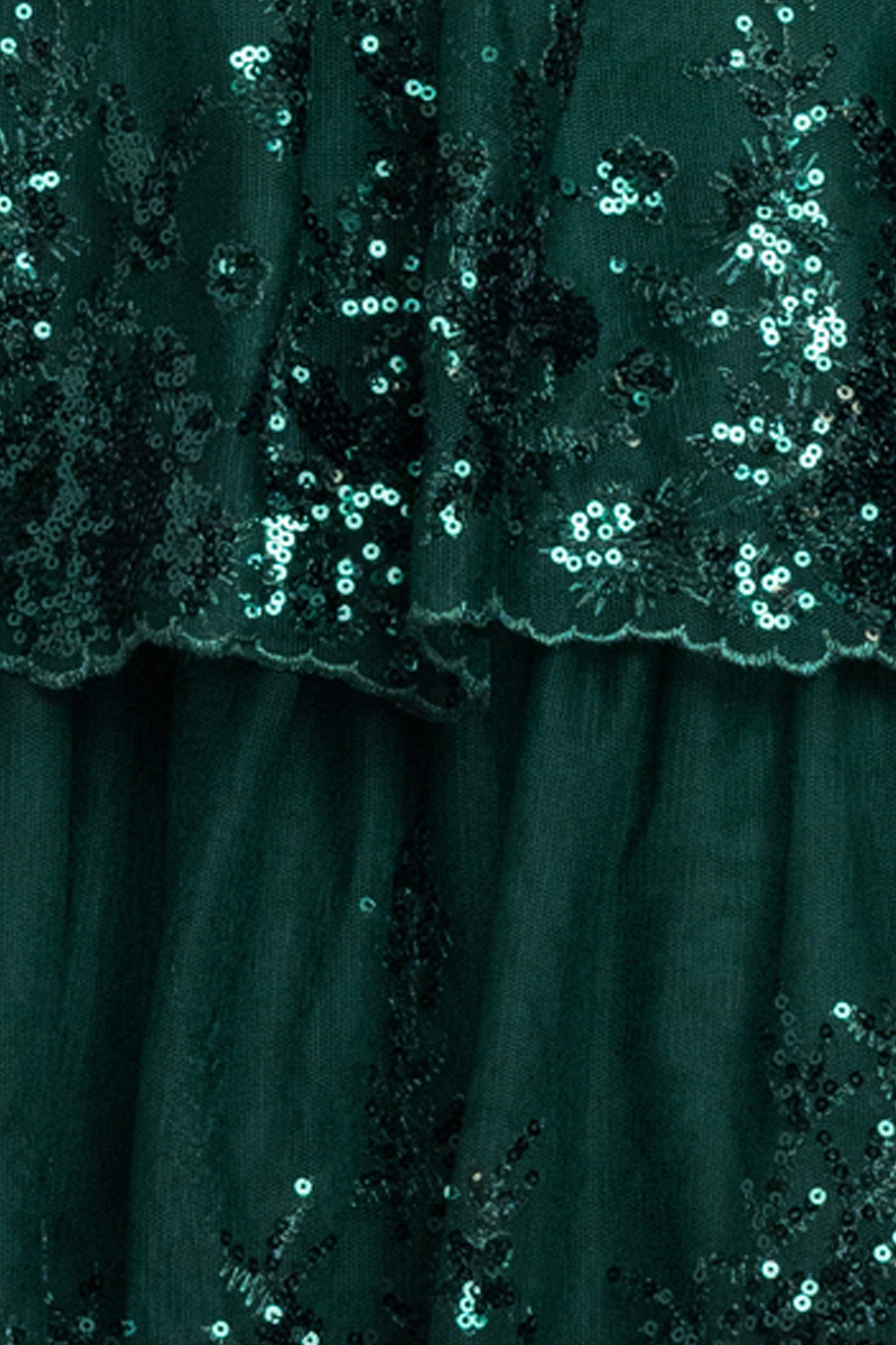 Plus "Alexandra" Short Mesh Illusion Party Dress