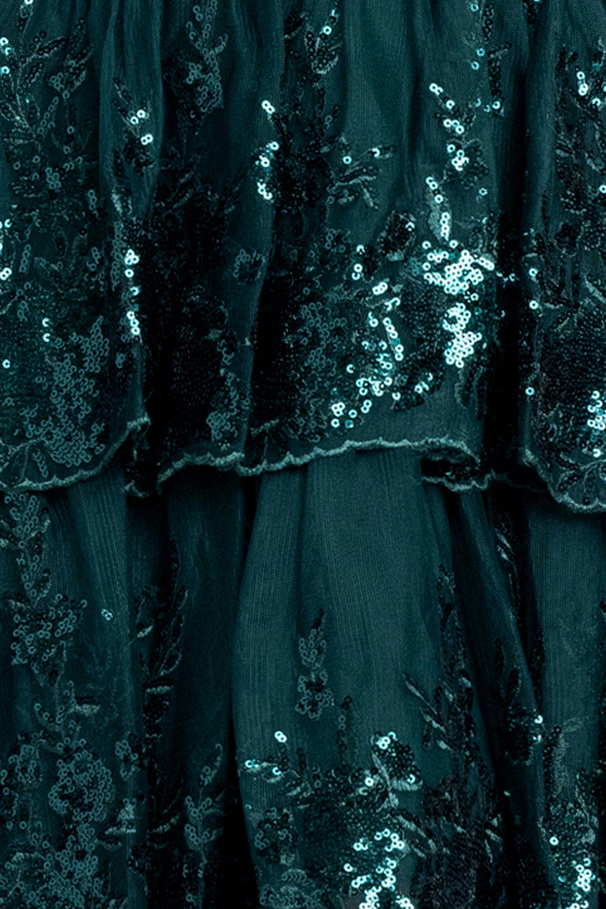 "Alexandra" Short Mesh Illusion Party Dress