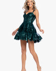 "Alexandra" Short Mesh Illusion Party Dress