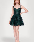 Blondie Nites "Alexandra" Short Mesh Illusion Party Dress