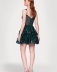 Blondie Nites "Alexandra" Short Mesh Illusion Party Dress