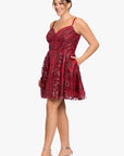 Plus "Jenny" Short Corset Glitter Party Dress