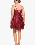 Plus "Jenny" Short Corset Glitter Party Dress
