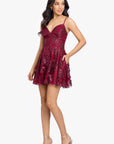 "Jenny" Short Corset Glitter Party Dress