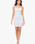 "Cindy" Short Sequin Keyhole Cutout Party Dress