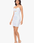 "Cindy" Short Sequin Keyhole Cutout Party Dress