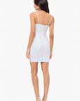 "Cindy" Short Sequin Keyhole Cutout Party Dress