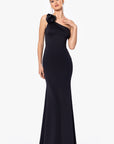 "Sonia" One Shoulder Rosette Gown