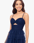 "Alice" Short Mesh Ruffled Cutout Dress