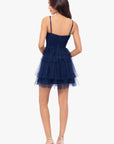 "Alice" Short Mesh Ruffled Cutout Dress