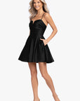 "Alexa" Short A-Line Satin Party Dress